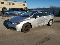 Salvage cars for sale from Copart Wilmer, TX: 2013 Honda Civic LX