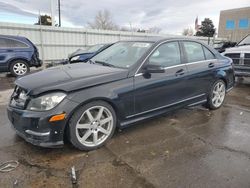 Salvage cars for sale at Littleton, CO auction: 2013 Mercedes-Benz C 300 4matic