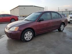 Salvage cars for sale at Haslet, TX auction: 2003 Honda Civic LX