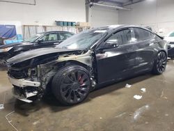 Salvage cars for sale at Elgin, IL auction: 2021 Tesla Model 3