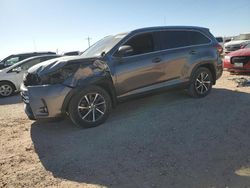 Salvage cars for sale at Andrews, TX auction: 2018 Toyota Highlander SE