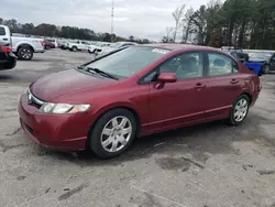 Salvage cars for sale at Dunn, NC auction: 2008 Honda Civic LX