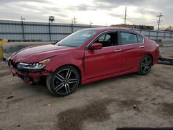 Salvage cars for sale at Dyer, IN auction: 2017 Honda Accord Sport