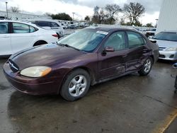 Salvage cars for sale at Sacramento, CA auction: 2001 Ford Taurus SES