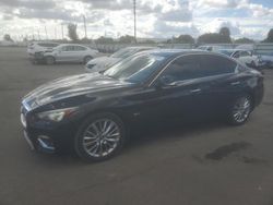 Salvage cars for sale at Miami, FL auction: 2018 Infiniti Q50 Luxe