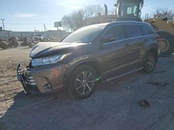 Salvage cars for sale at Oklahoma City, OK auction: 2017 Toyota Highlander SE