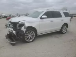 Salvage cars for sale at Kansas City, KS auction: 2019 Ford Expedition Platinum