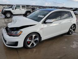 Salvage cars for sale at Grand Prairie, TX auction: 2016 Volkswagen GTI S/SE