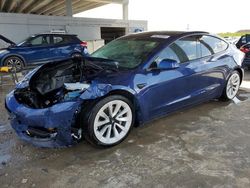 Salvage cars for sale at West Palm Beach, FL auction: 2022 Tesla Model 3