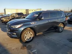 Salvage cars for sale at Wilmer, TX auction: 2019 Infiniti QX80 Luxe