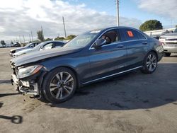 Salvage cars for sale from Copart Miami, FL: 2015 Mercedes-Benz C300