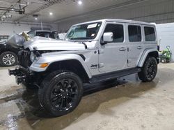 Jeep salvage cars for sale: 2021 Jeep Wrangler Unlimited Sahara