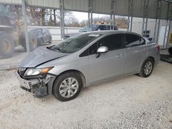 Salvage cars for sale at Rogersville, MO auction: 2012 Honda Civic LX