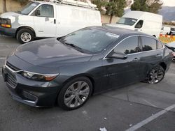 Salvage cars for sale from Copart Rancho Cucamonga, CA: 2018 Chevrolet Malibu Premier