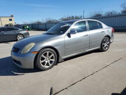 Salvage cars for sale at Wilmer, TX auction: 2006 Infiniti G35