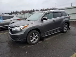 Salvage cars for sale at Pennsburg, PA auction: 2015 Toyota Highlander XLE