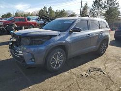 Salvage cars for sale at Denver, CO auction: 2019 Toyota Highlander SE