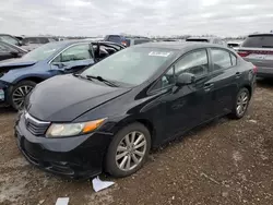 Salvage cars for sale at Elgin, IL auction: 2012 Honda Civic EXL