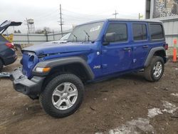 Salvage cars for sale at Chicago Heights, IL auction: 2020 Jeep Wrangler Unlimited Sport