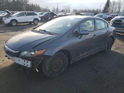 Salvage cars for sale at Bowmanville, ON auction: 2012 Honda Civic LX