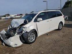 Salvage cars for sale at San Diego, CA auction: 2015 Toyota Sienna XLE