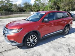 Salvage cars for sale at Fort Pierce, FL auction: 2018 Mitsubishi Outlander ES