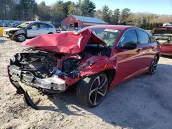 Salvage cars for sale at Mendon, MA auction: 2022 Honda Accord Sport SE