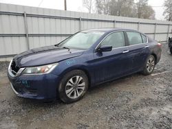 Salvage cars for sale from Copart Gastonia, NC: 2015 Honda Accord LX