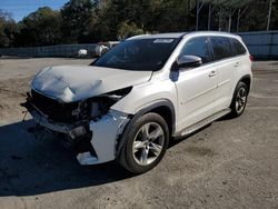 Salvage cars for sale at Savannah, GA auction: 2017 Toyota Highlander Limited