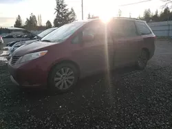 Vehiculos salvage en venta de Copart Graham, WA: 2015 Toyota Sienna LE