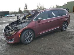 Salvage cars for sale at Graham, WA auction: 2017 Chrysler Pacifica Limited