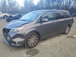 Salvage cars for sale at Waldorf, MD auction: 2015 Toyota Sienna XLE