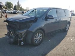 Salvage cars for sale at Rancho Cucamonga, CA auction: 2017 KIA Sedona LX