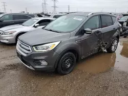 Salvage cars for sale at Elgin, IL auction: 2017 Ford Escape Titanium