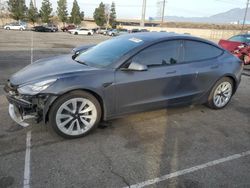 Salvage cars for sale at Rancho Cucamonga, CA auction: 2022 Tesla Model 3