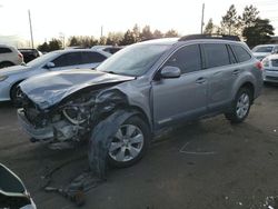 Salvage cars for sale at Denver, CO auction: 2010 Subaru Outback 2.5I Premium