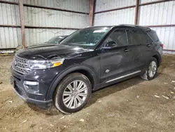 Salvage cars for sale at Houston, TX auction: 2022 Ford Explorer King Ranch