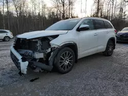 Salvage cars for sale at Cookstown, ON auction: 2017 Toyota Highlander SE