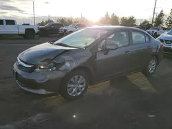 Salvage cars for sale at Denver, CO auction: 2012 Honda Civic LX