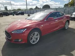 Salvage cars for sale from Copart Miami, FL: 2015 Tesla Model S 85D