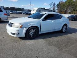 Salvage cars for sale at Dunn, NC auction: 2012 Dodge Avenger SE