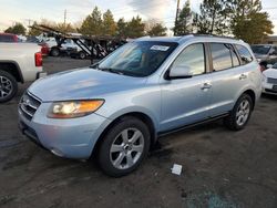 Salvage cars for sale at Denver, CO auction: 2007 Hyundai Santa FE SE