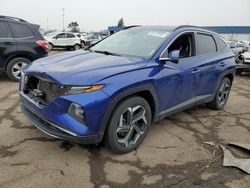 Salvage cars for sale at Woodhaven, MI auction: 2022 Hyundai Tucson Limited