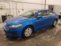 Salvage cars for sale from Copart Avon, MN: 2019 Ford Fusion S