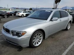 BMW salvage cars for sale: 2002 BMW 745 LI