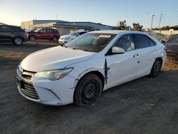 Salvage cars for sale at San Diego, CA auction: 2015 Toyota Camry LE