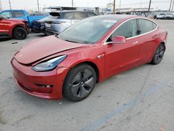 Salvage cars for sale at Los Angeles, CA auction: 2018 Tesla Model 3