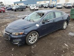 Salvage cars for sale from Copart Woodhaven, MI: 2017 Chevrolet Malibu LT