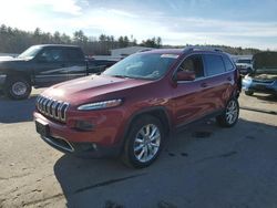 Vehiculos salvage en venta de Copart Windham, ME: 2015 Jeep Cherokee Limited