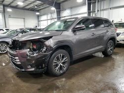 Salvage cars for sale at Ham Lake, MN auction: 2017 Toyota Highlander LE